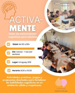 Taller de estimulación cognitiva para adultos